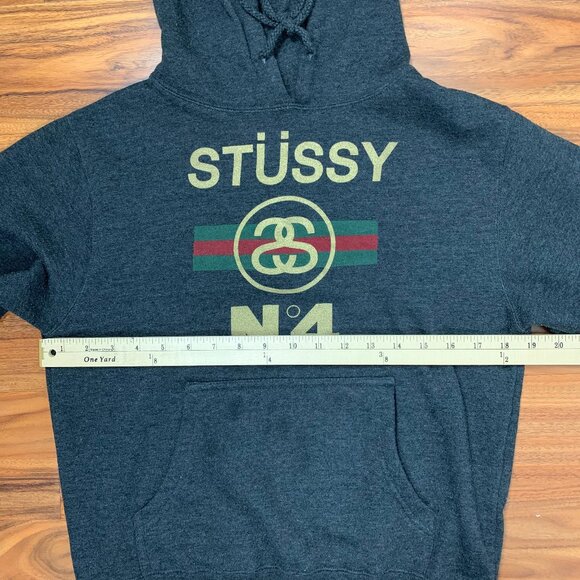 Stussy No 4 Charcoal Women's Hoodie Small - Picture 11 of 12